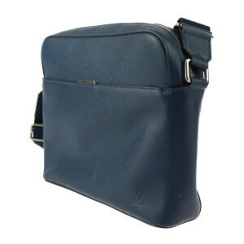 LOUIS VUITTON Anton Messenger Taiga Shoulder Bag Blue Marine Leather - Picture 2 of 9